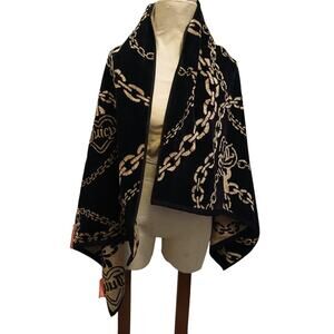 NEW Juicy Couture LARGE Bath Beach Towel Luxe Equestrian Gold Chains Regency Spa
